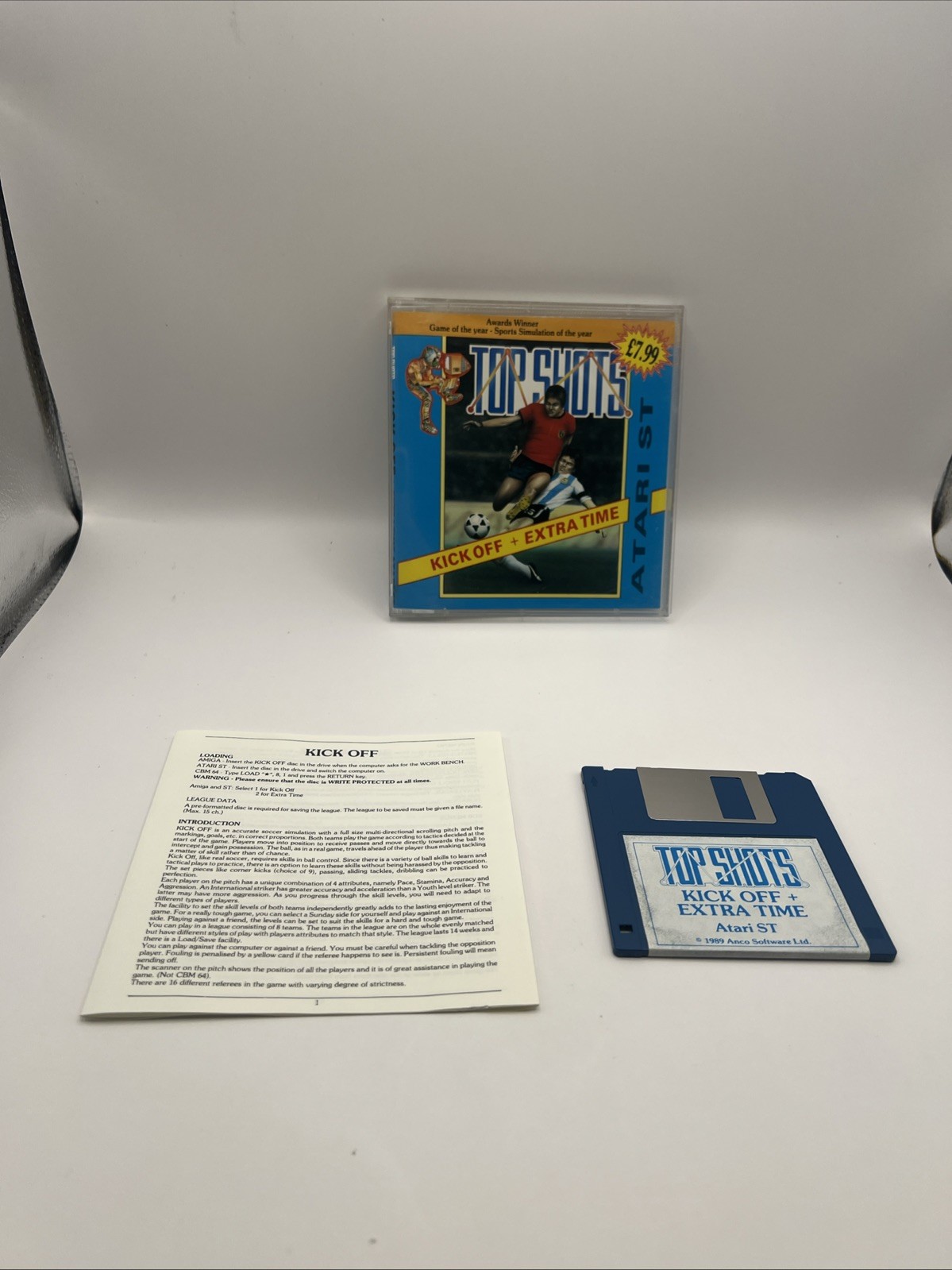 Kick Off + Extra Time By Topshots ~ Original Boxed Amiga Game