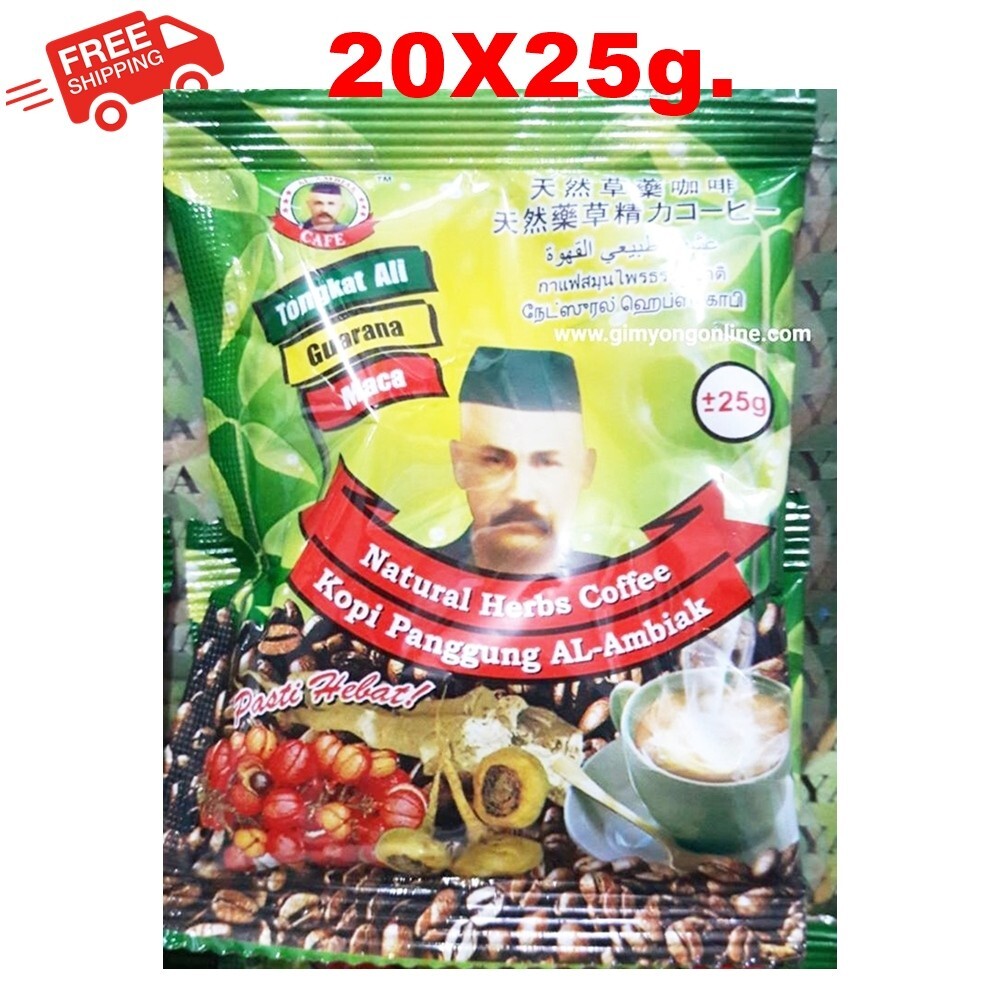 20X Green Coffee Herbal Kopi Natural Instant Herbs Healthy For Man 25g