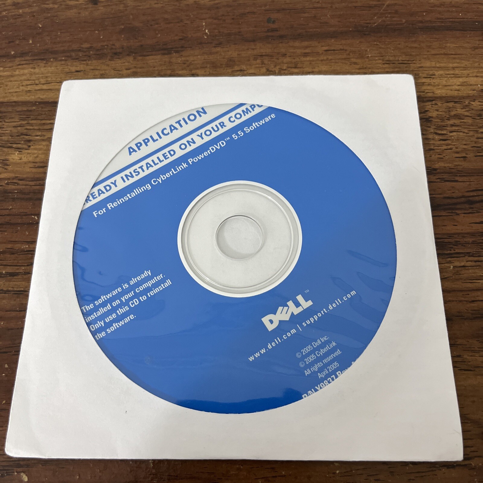 DELL CYBERLINK POWERDVD 5.5 WINDOWS XP DVD SOFTWARE NEW SEALED 2005 