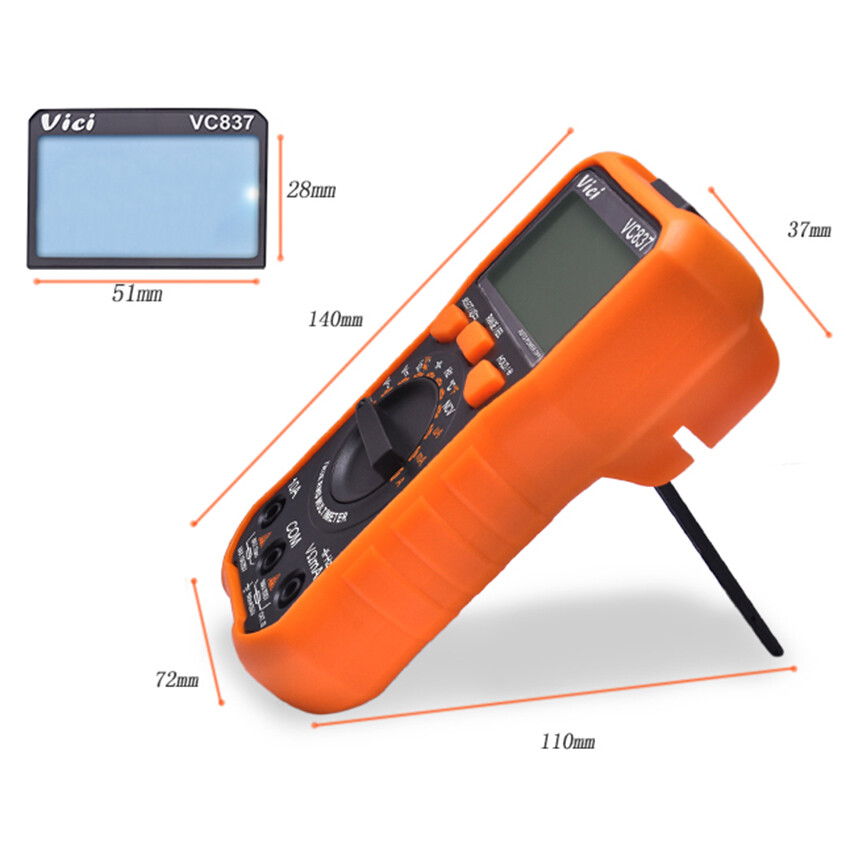 VC837 Digital Multimeter DMM True RMS 6000 Auto Range Capacitance Resistance NCV