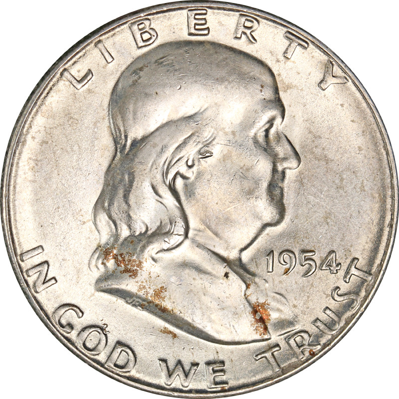 1954-S Franklin Half Dollar - Full Bell Lines