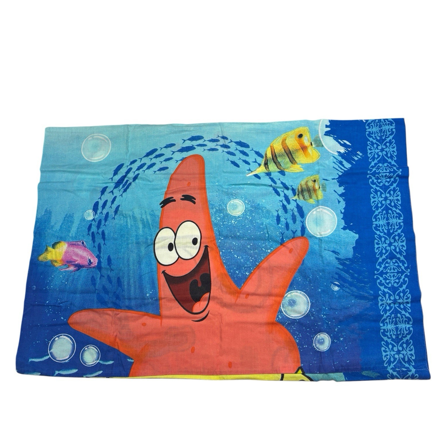 Y2K Set Sponge Bob Squarepants Patrick 2 Sided Standard Pillowcases Vtg 2007