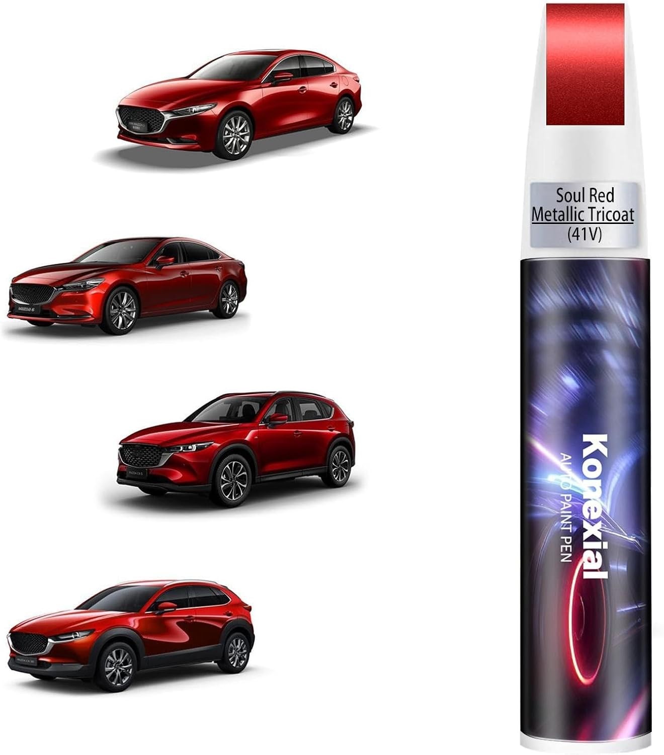 Touch Up Paint for Mazda Soul Red Metallic Tricoat 41V Exact Match Scratch Paint