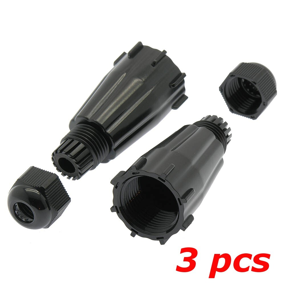 3 PACK - RJ45 Outdoor IP67 Waterproof CAT5e CAT6 CAT7 Ethernet Patch Cable Cap