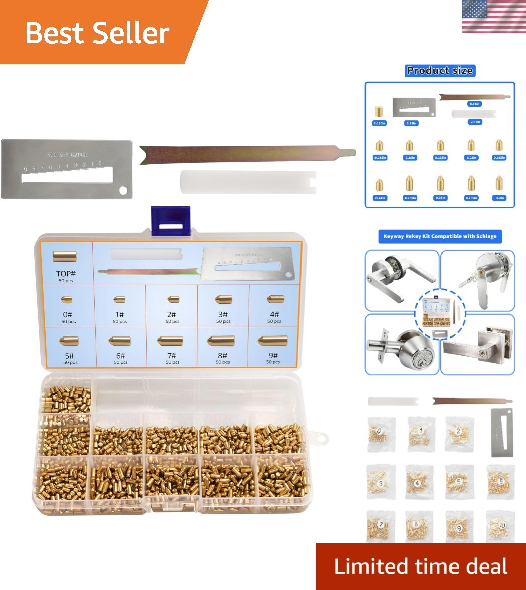 SC1 SC4 Keyway Rekey Kit Compatible with Schlage, Complete DIY Lock Rekeying Set