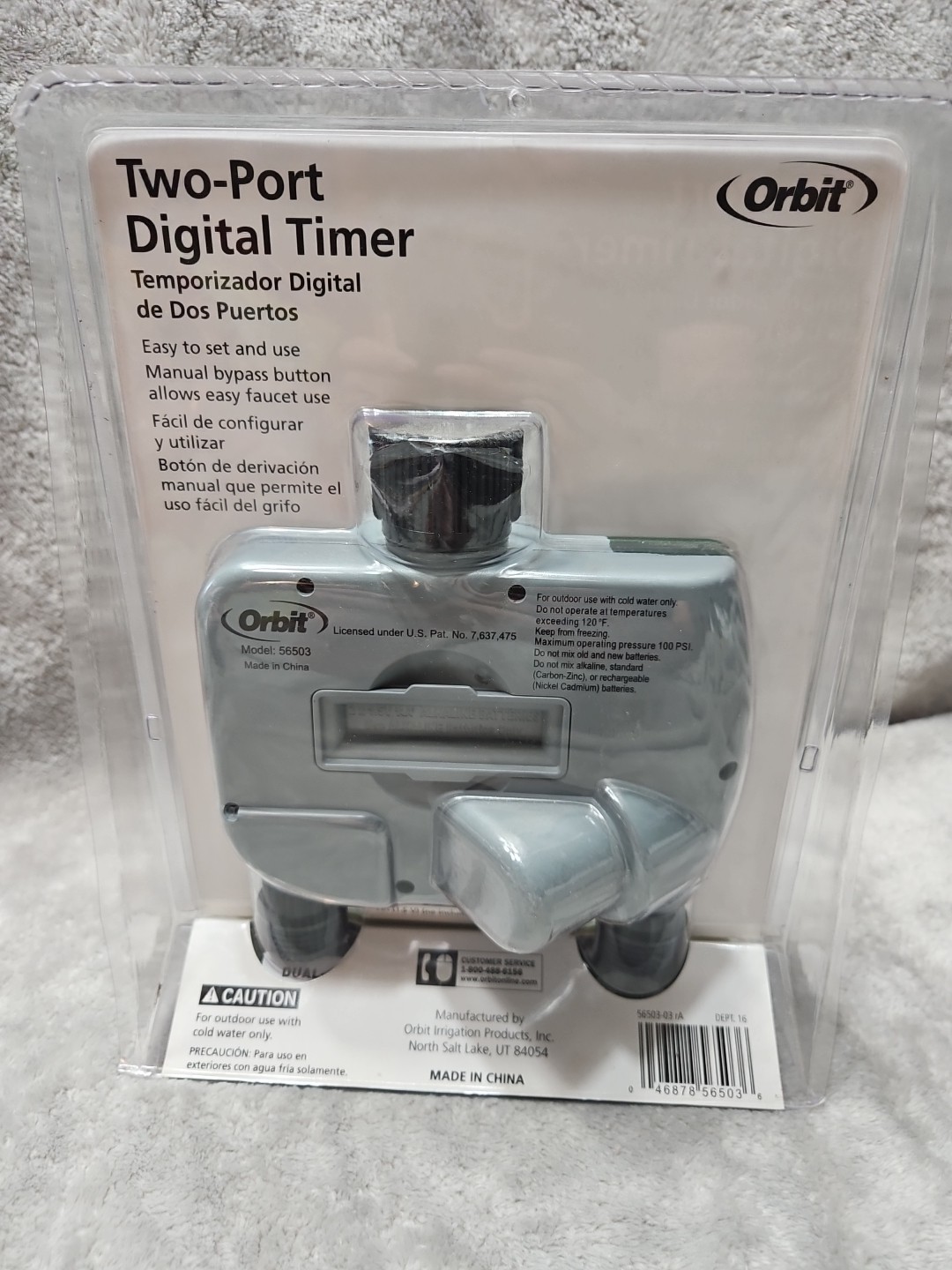 Orbit Two-Port Digital Timer Model 56503 Hose Automatic Water NEW