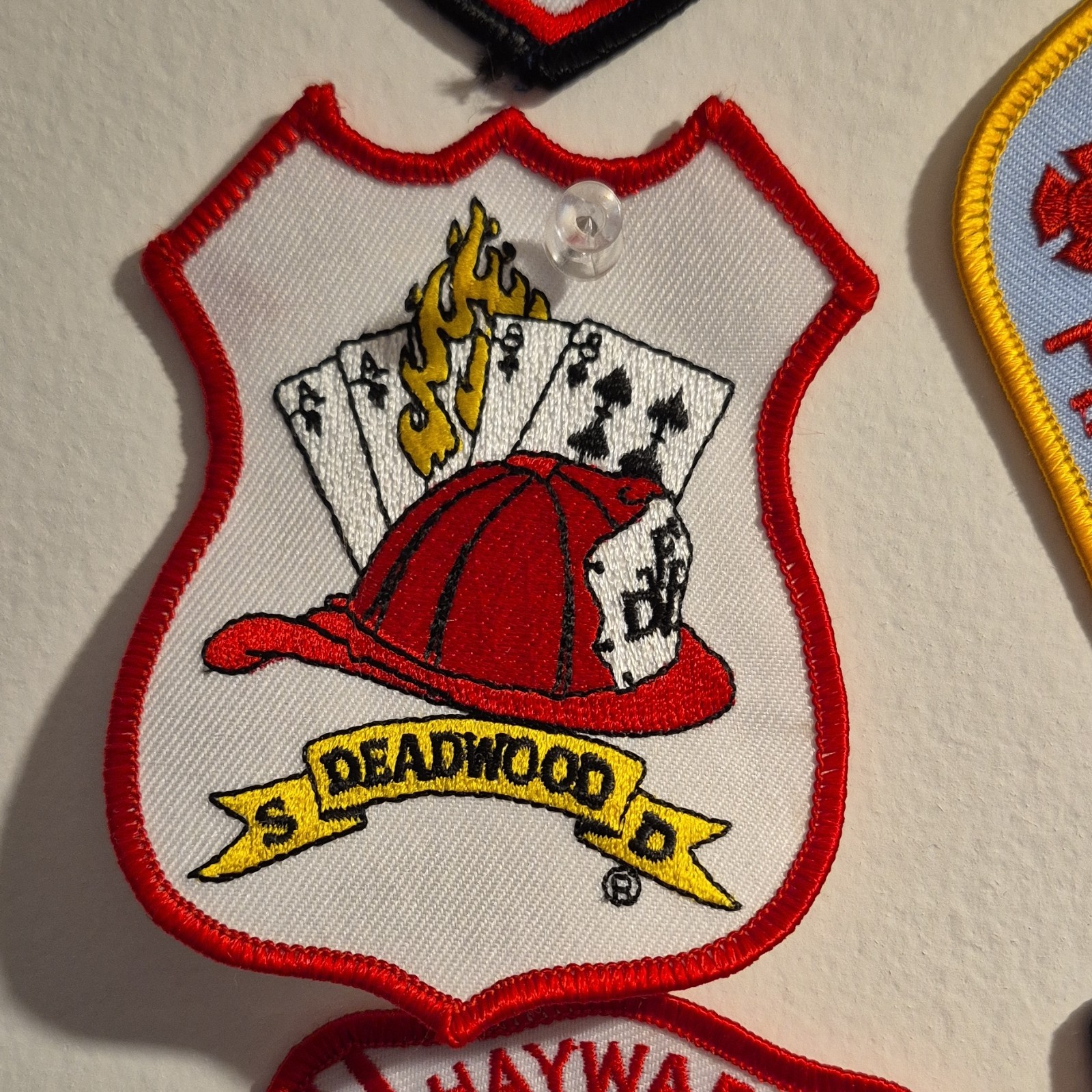 Deadwood Fire Dept Patch Fire Helmet Playing Cards Firefighting United States