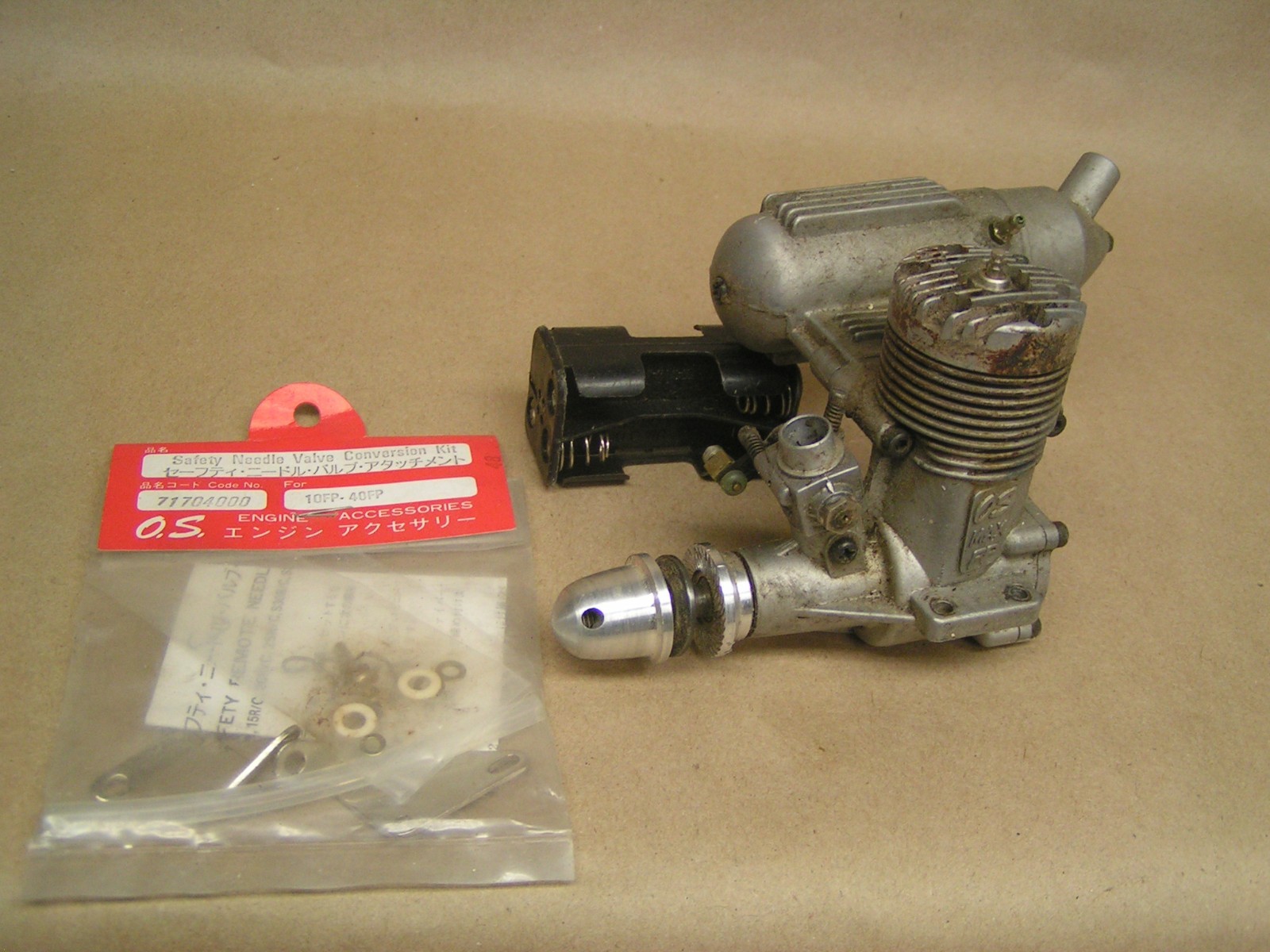 O.S. Max  FP .40 engine, 843 muffler, 3A carb, Great Compression, remote needle
