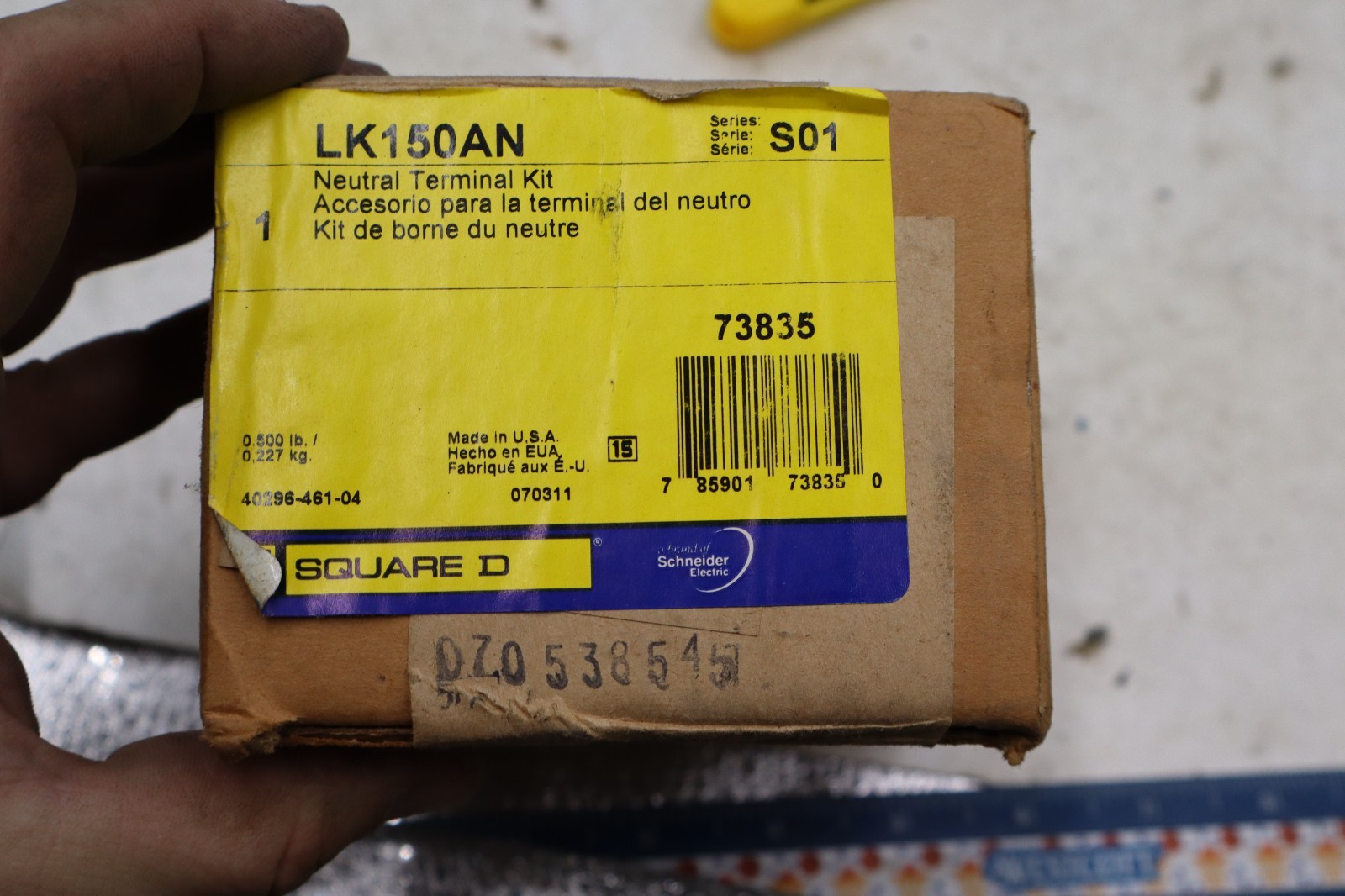 Sealed Square D LK150AN Neutral Terminal Lug Kit 150A Series S01 2-3/0AWG