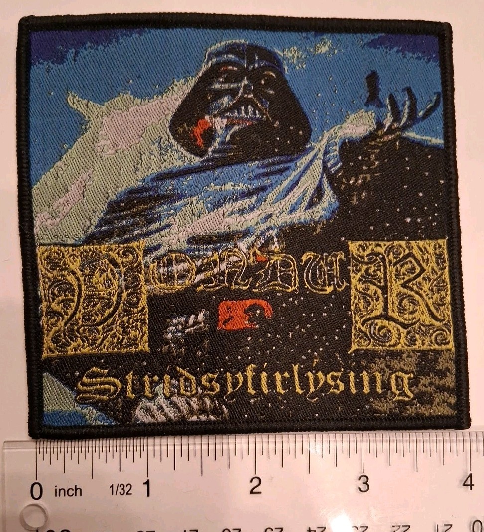 Vondur Stridsyfirlysing Black Border Woven Patch