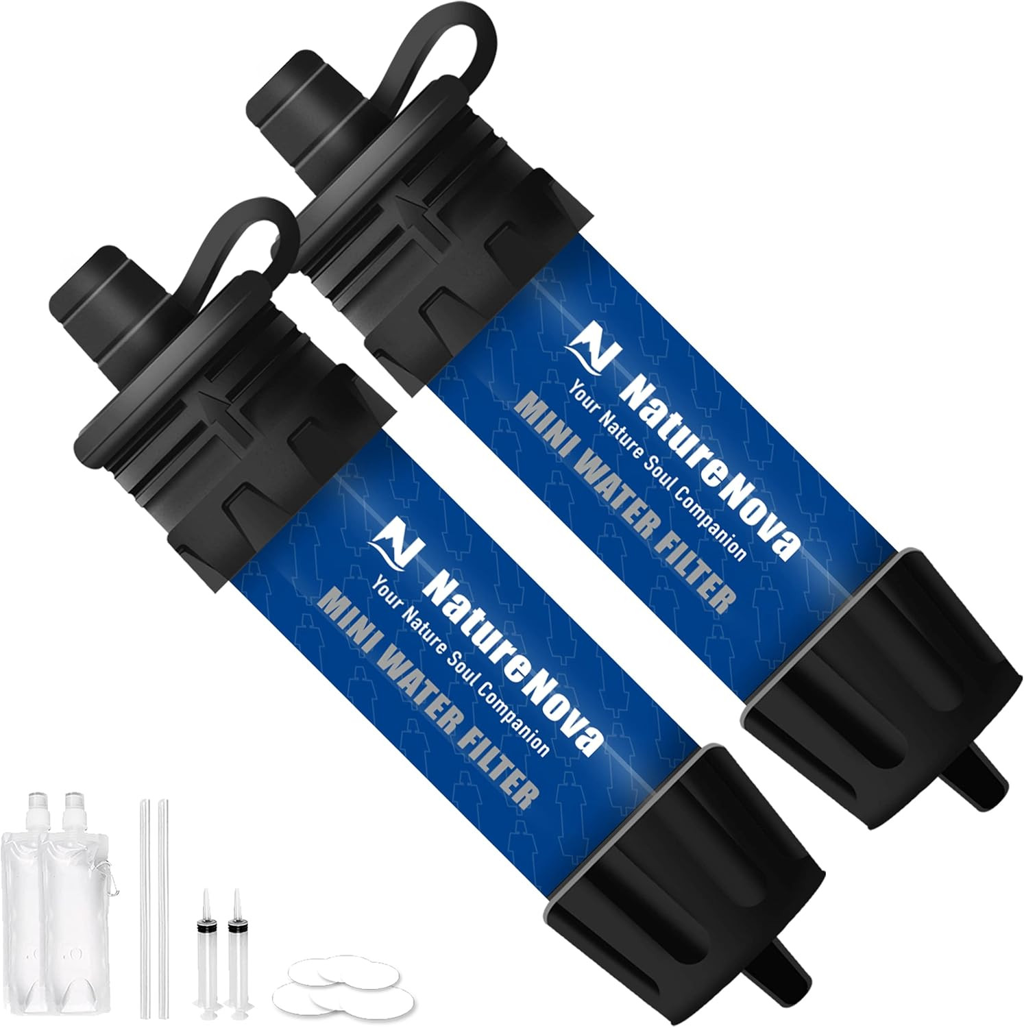 Mini Water Filter  Portable Emergency Water Filtration System Hiking Camping Str