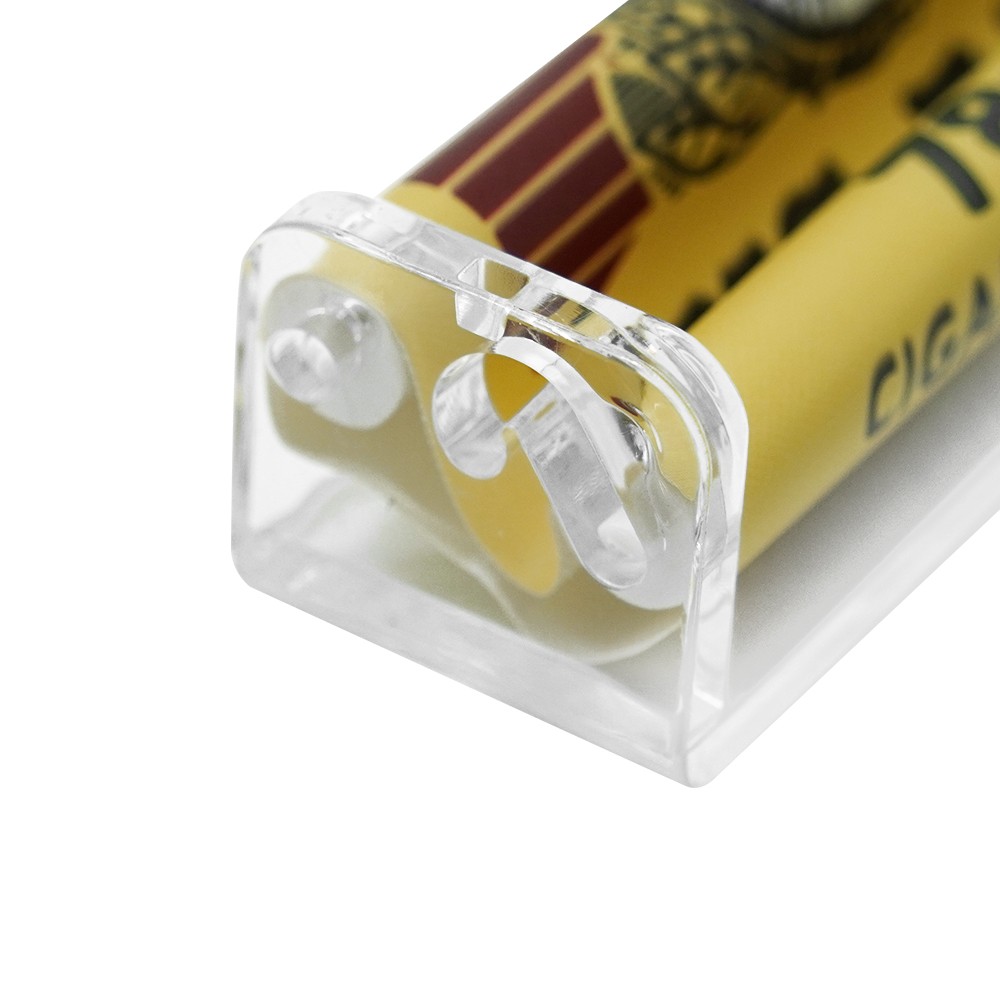 2pcs ZIG ZAG 78mm Plastic Easy Handroll Cigarette Rolling Tobacco Machine Yellow