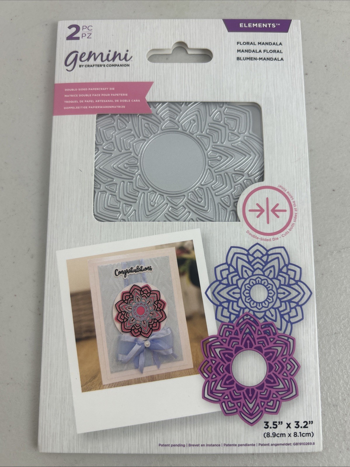 Gemini Double Sided Dies - Floral Mandala - Crafter's Companion  New