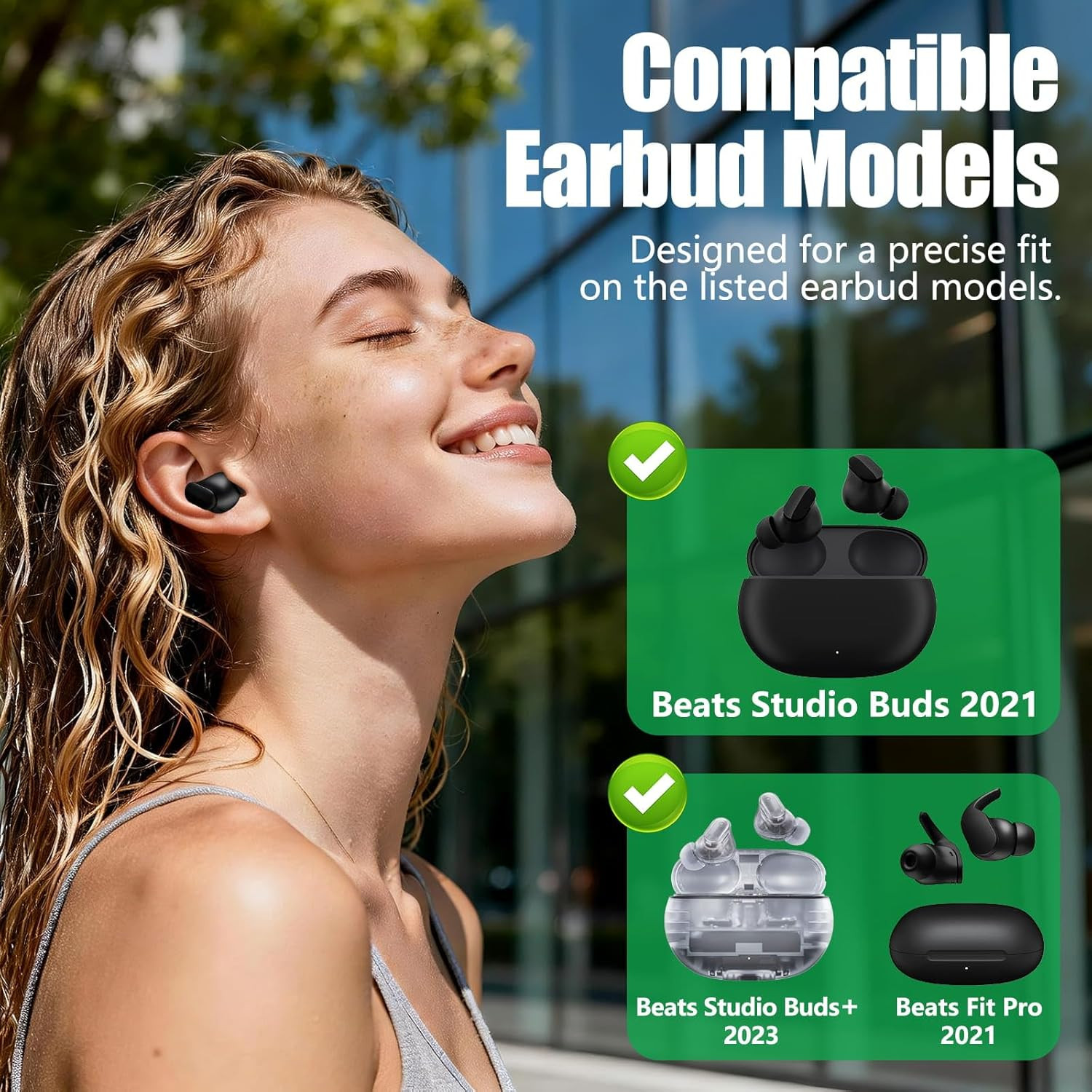 9 Pairs Replacement Ear Tips for Beats Studio Buds/Fit Pro/Studio Buds+, 3 Sizes