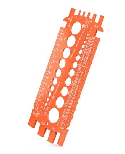 Screw Bolt Nut Thread Measure Gauge Size Checker, Bolt Measuring Tool Orange