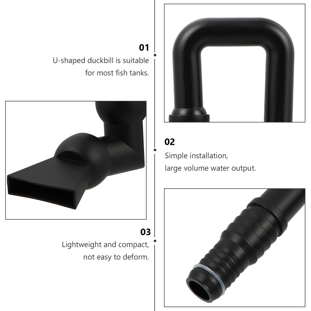 Fish Tank Duckbill Nozzle Aquarium Overflow Return Pipe Accessory