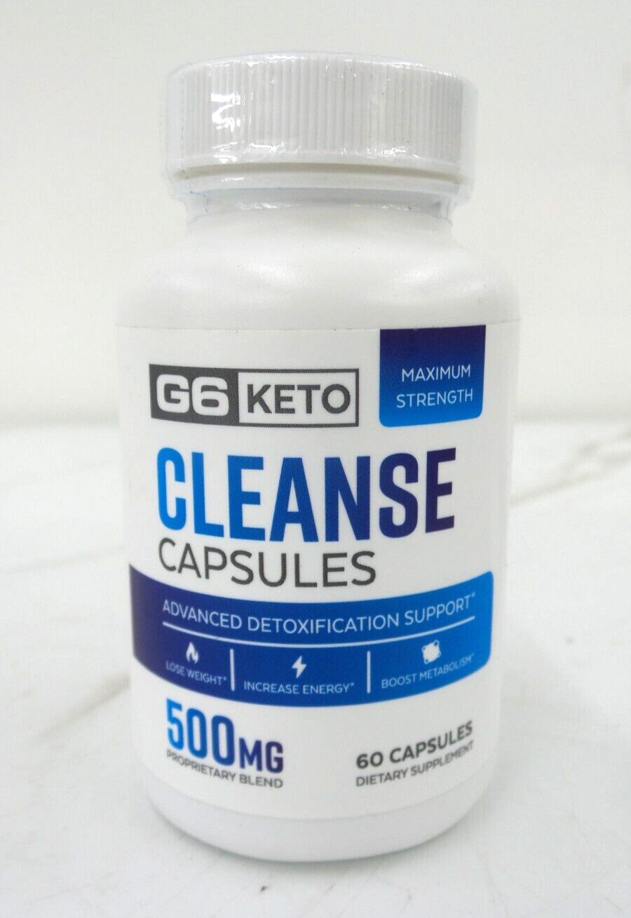 G6 KETO CLEANSE CAPSULES 500MG 60 CAPSULES   EXP: 5/25  (G133173-1 B-16)