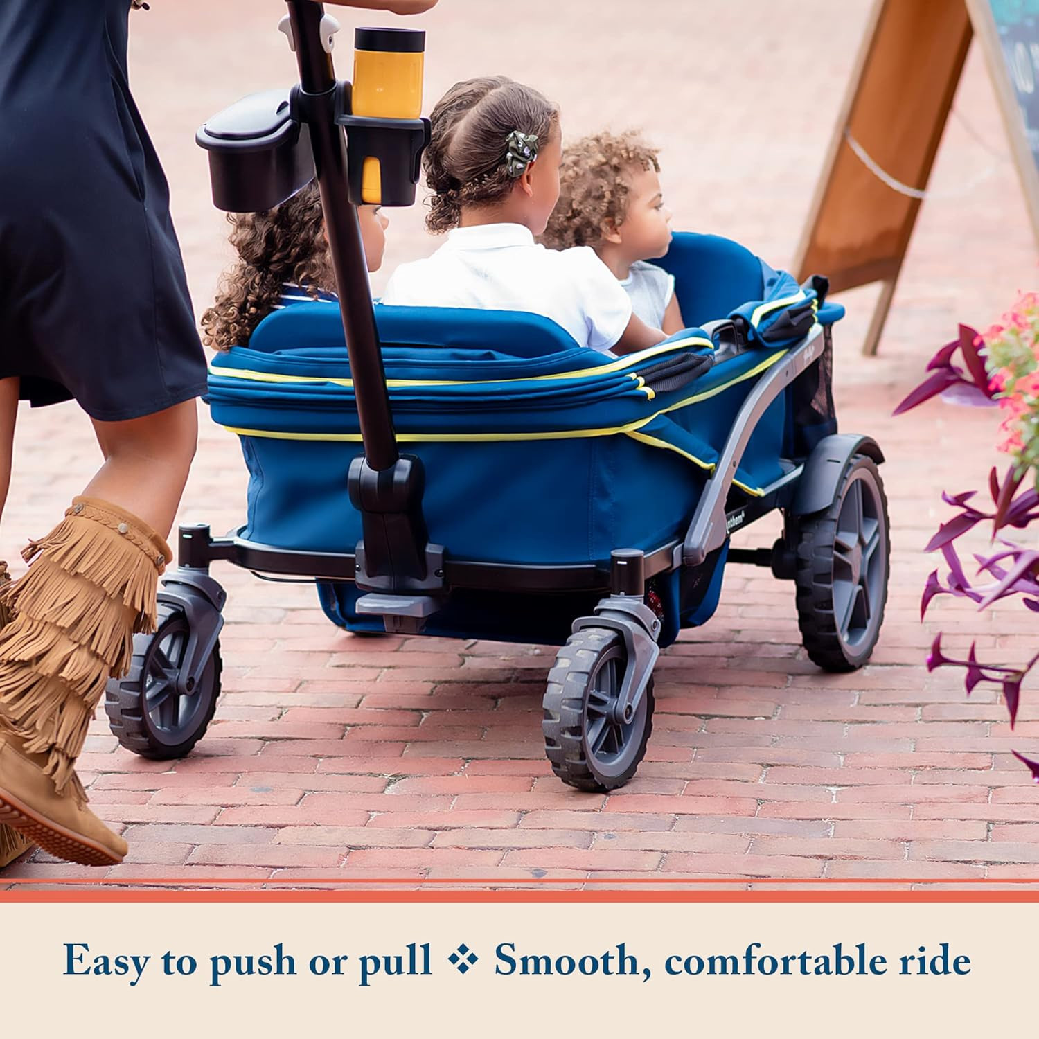 Anthem4 Quad All-Terrain Wagon Stroller with Easy Push and Pull, Removable XL Ca