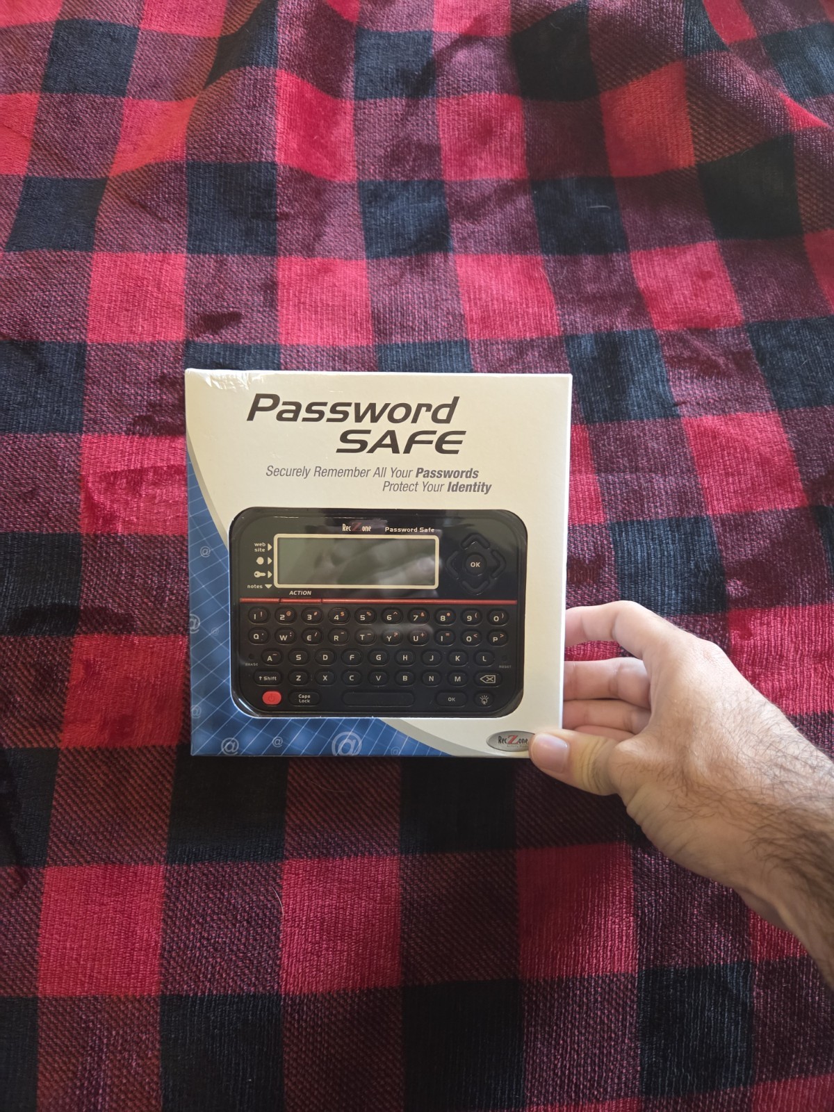 RecZone Password Safe Model 595 Digital Organizer Vault Stores Logins Securely
