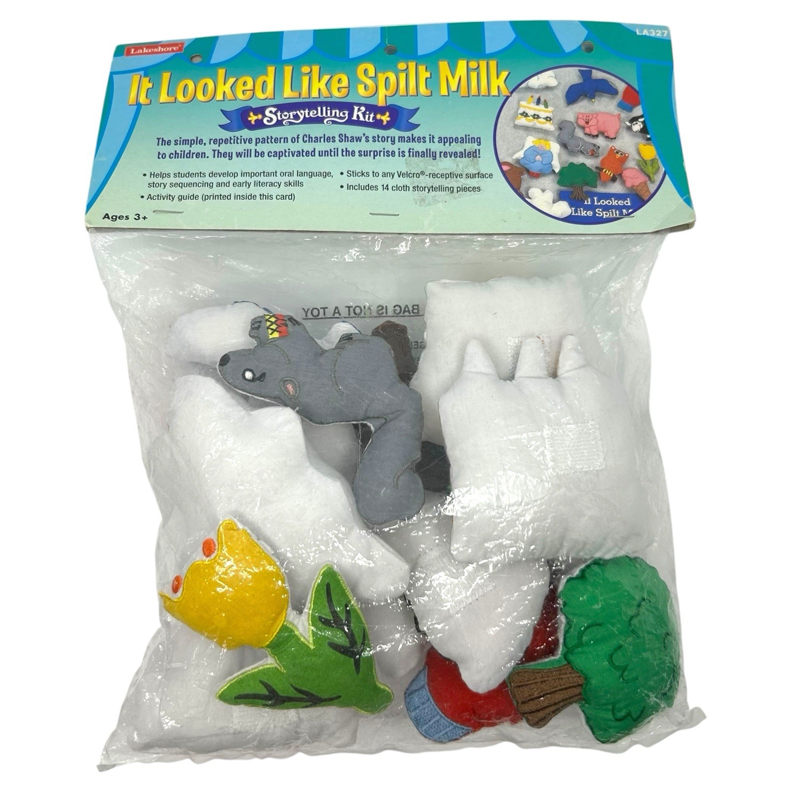 Lakeshore It Looked Like Spilt Milk Preschool Storytelling Kit Plush New Sealed