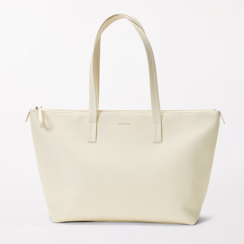 Love & Lore Heather Zip Tote French Vanilla