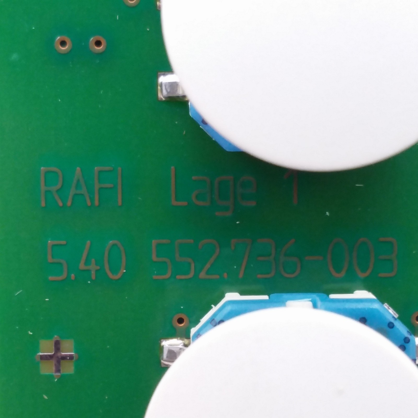 5.40552.736-003 | RAFI | PC Board, LED Display, 2 Digit, 2 Button, No Box
