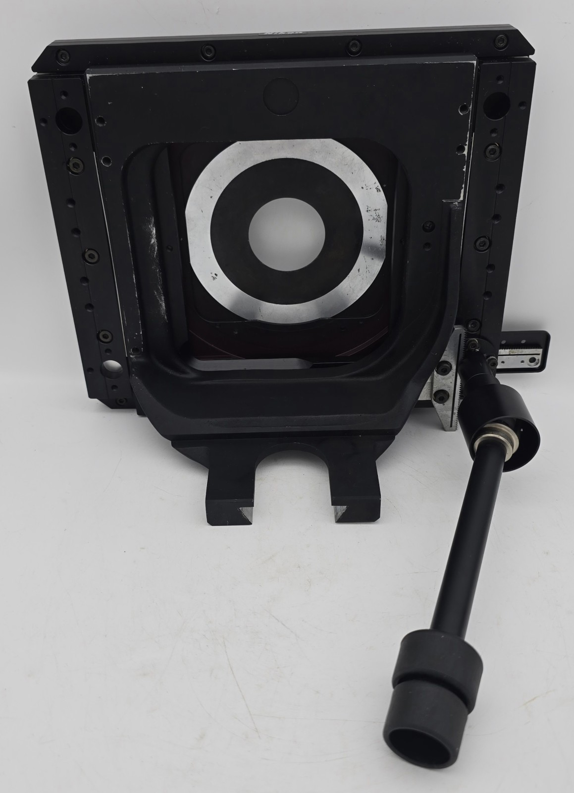 NIKON DIAPHOT STAGE TABLE SPECIMEN OPTICS MICROSCOPE Runs Smoothly +Stage Plate