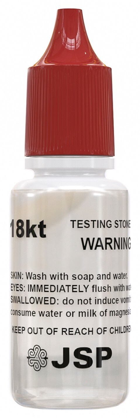12 Bottles 18K Gold Testing Solution Gold Testing Acids Check Authenticity JSP