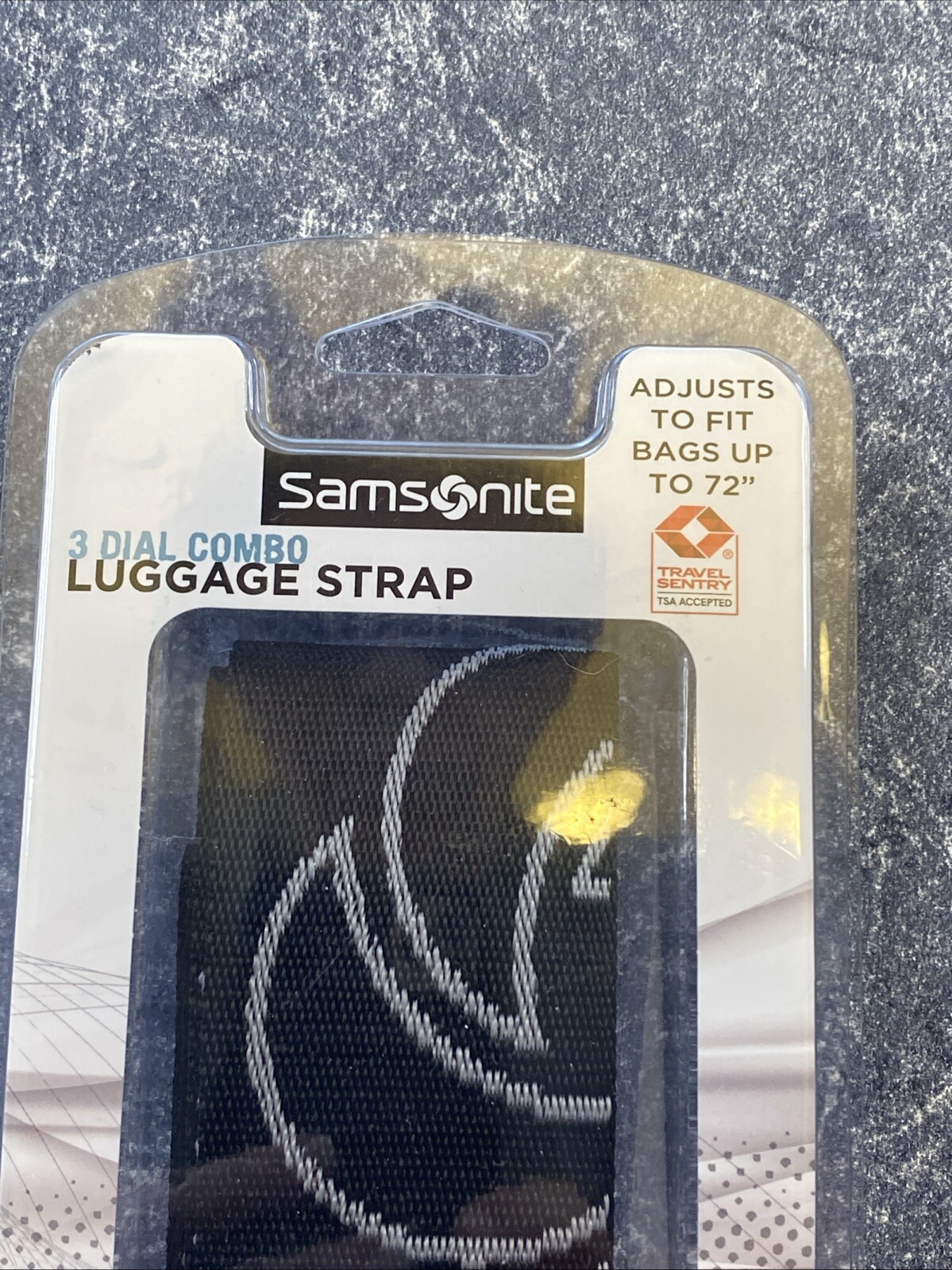 Samsonite 3 Dial Sentry Combo Luggage Strap, Black Multi, Combination Lock
