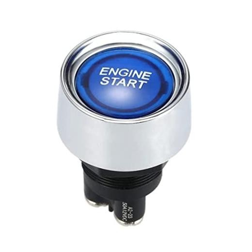 DC 12V 50A Auto Car Engine Start Button Switch | Push Start Ignition, Blue