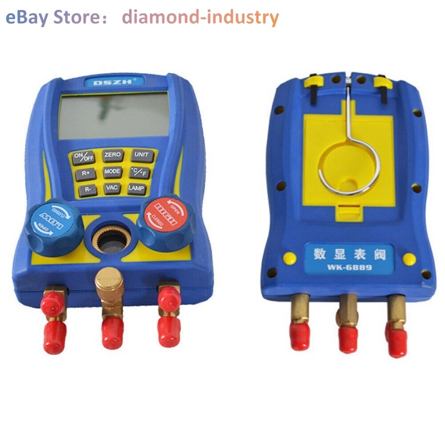 AWK-6889 Digital Manifold Gauge Refrigeration Vacuum Gauge Pressure Tester Meter
