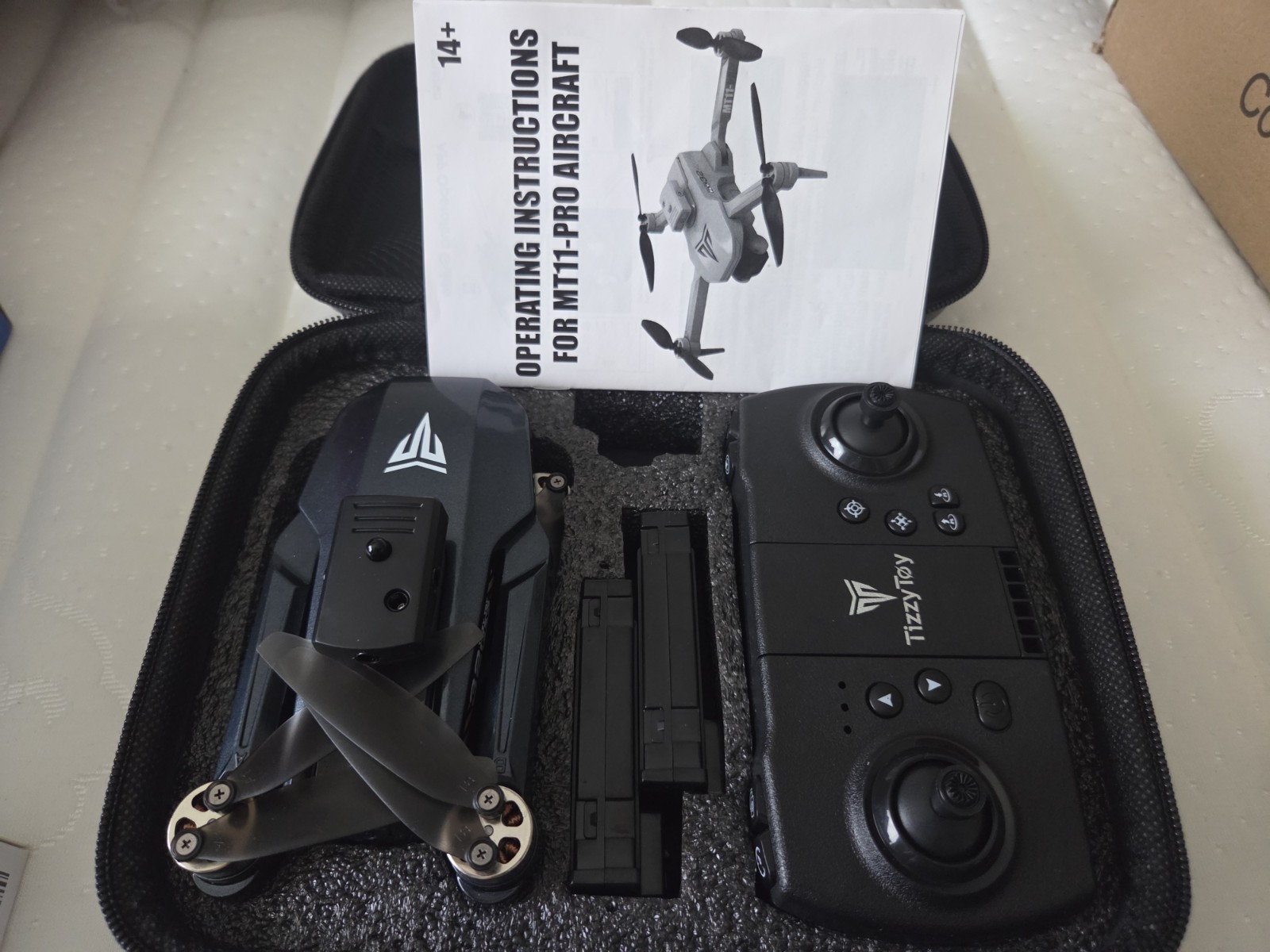 TizzyToy MT11-PRO Quadcopter Drone w/ Camera, Controller, Batteries, Case