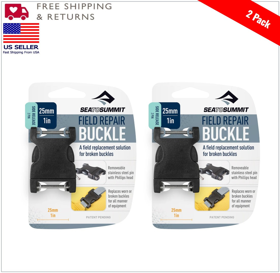 2-PACK Sea to Summit 1in / 25mm Field Repair Side Release BUCKLE 2-PIN Dry Bag