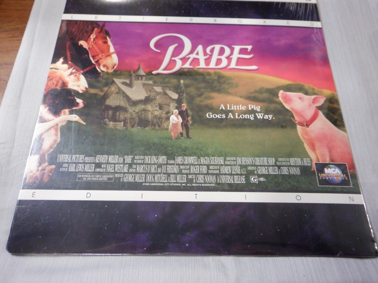 Laserdisc - Babe Letterbox Digital Sound - New Sealed, Torn Cello