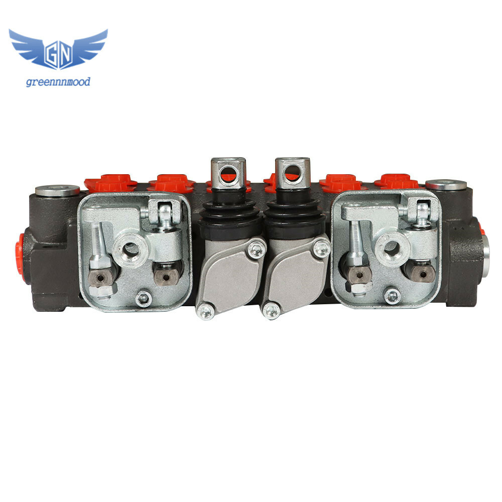 Hydraulic Backhoe Directional Control Valve w/ 2 Joysticks, 6 Spool, 11 GPM