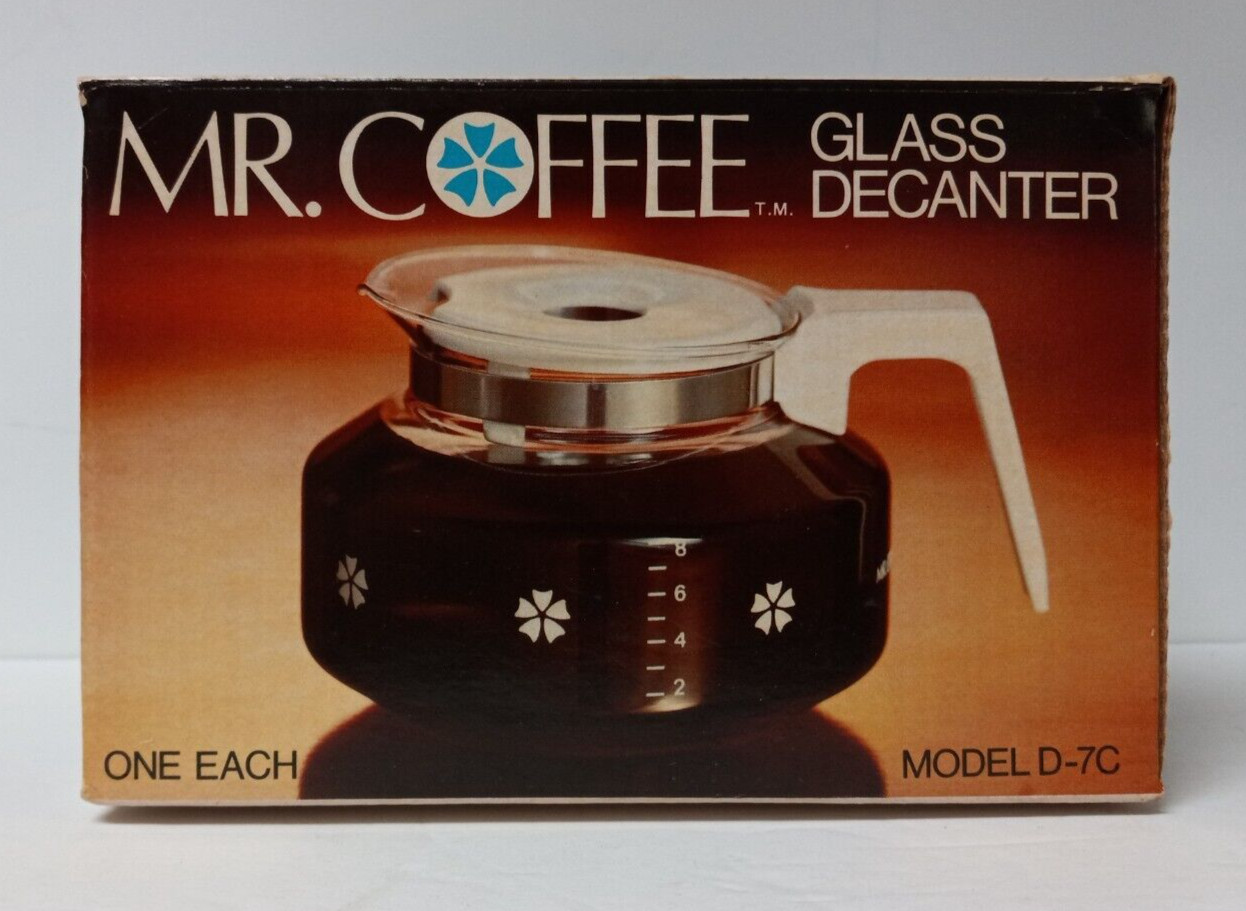 Mr Coffee Replacement Pot 8 Cup Carafe Flower Model D-70 1975 Coffee Pot 8