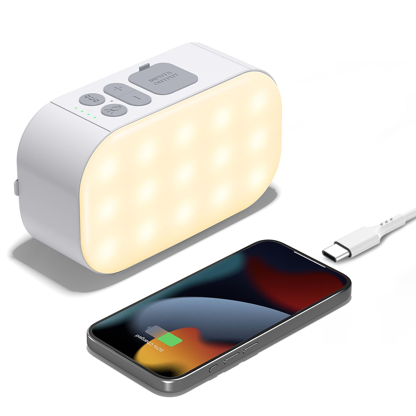 Camping Lantern,6400mAh LED Lantern Rechargeable,with 4 Light Modes,1000LM Te...