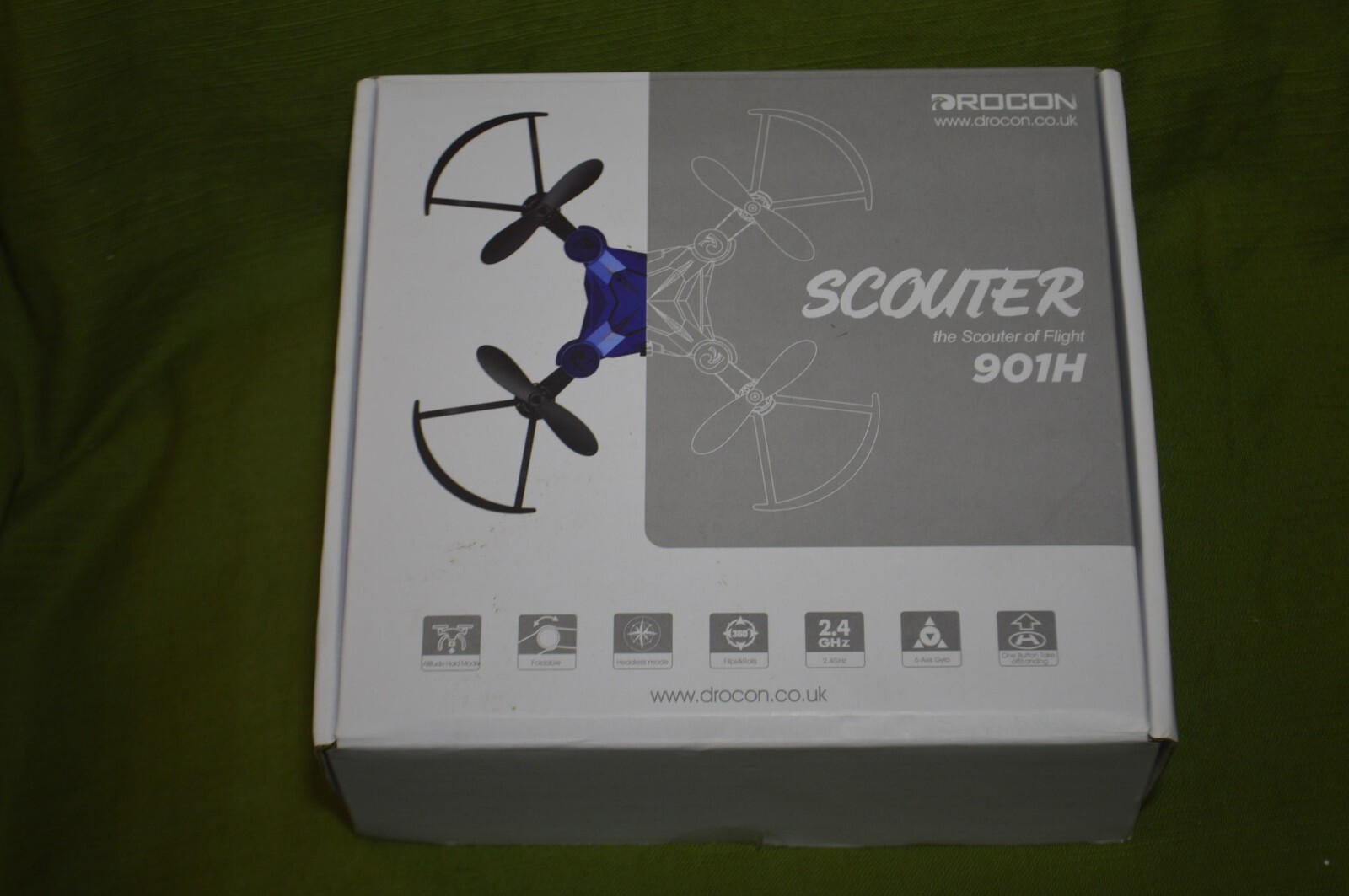 DROCON Scouter 901H Portable Pocket DRONE Untested FOR PARTS INCOMPLETE