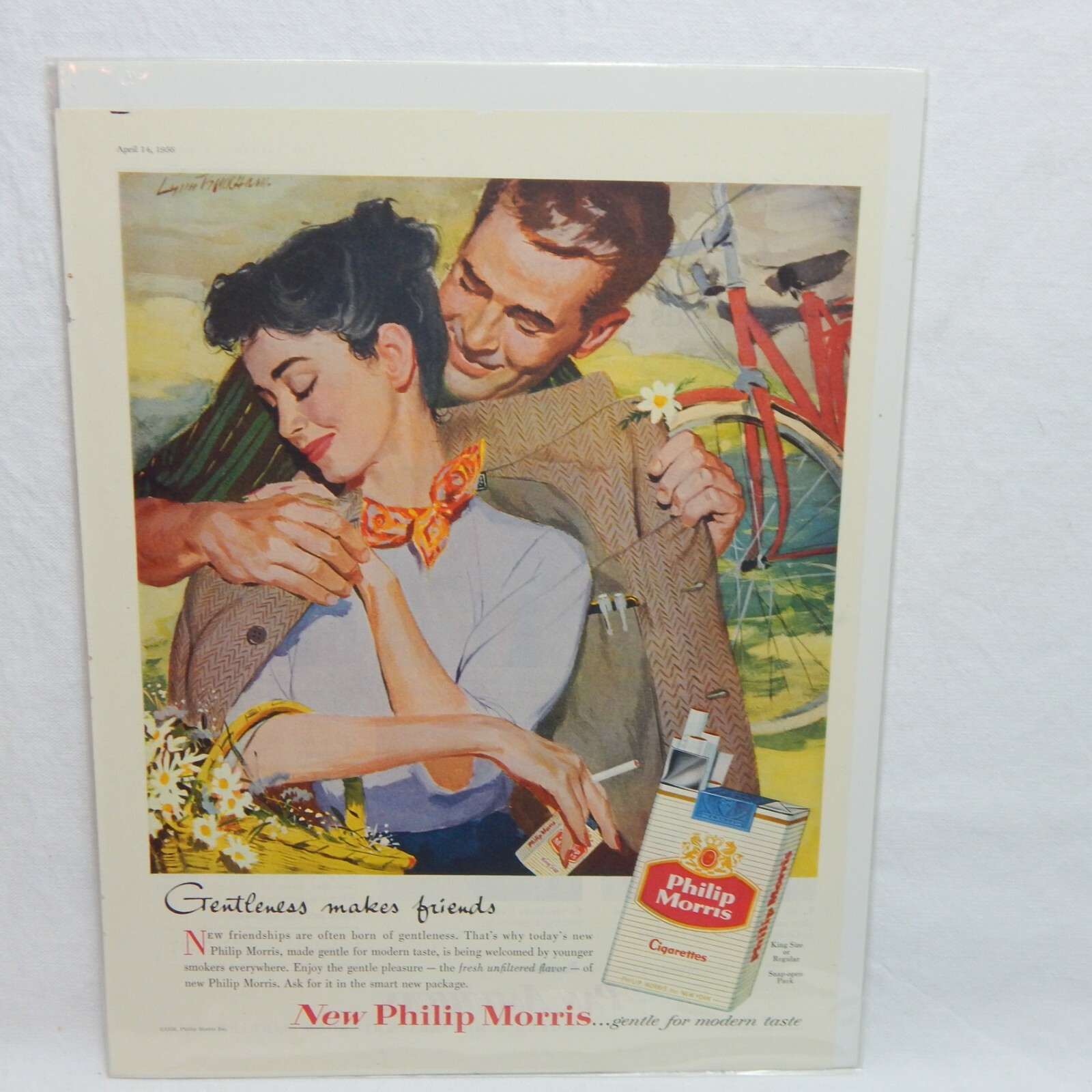 1956 PHILIP MORRIS CIGARETTE ADVERTISEMENT