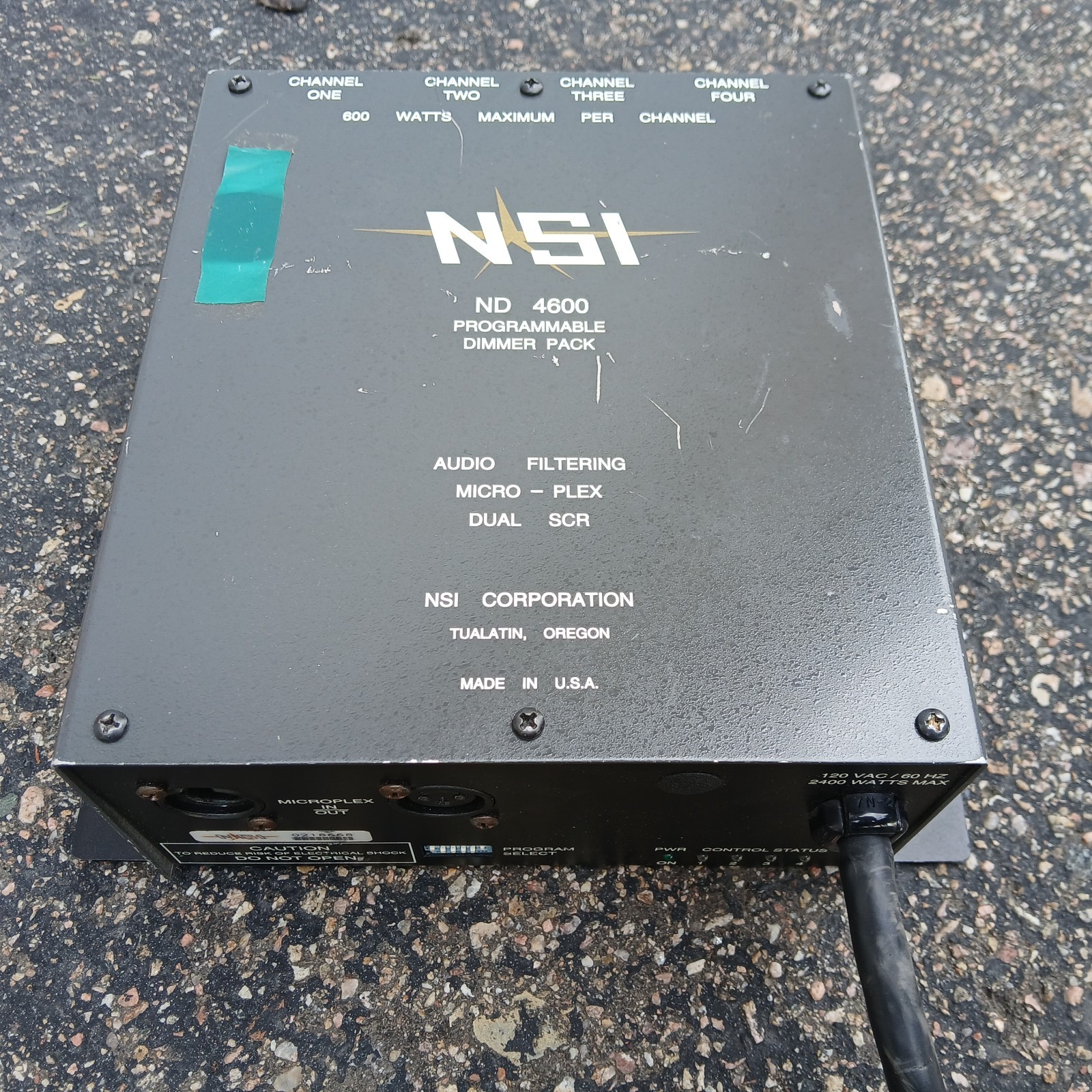 NSI ND 4600 4-Channel Dimmer Pack  Programmable Microplex 8 Outlets