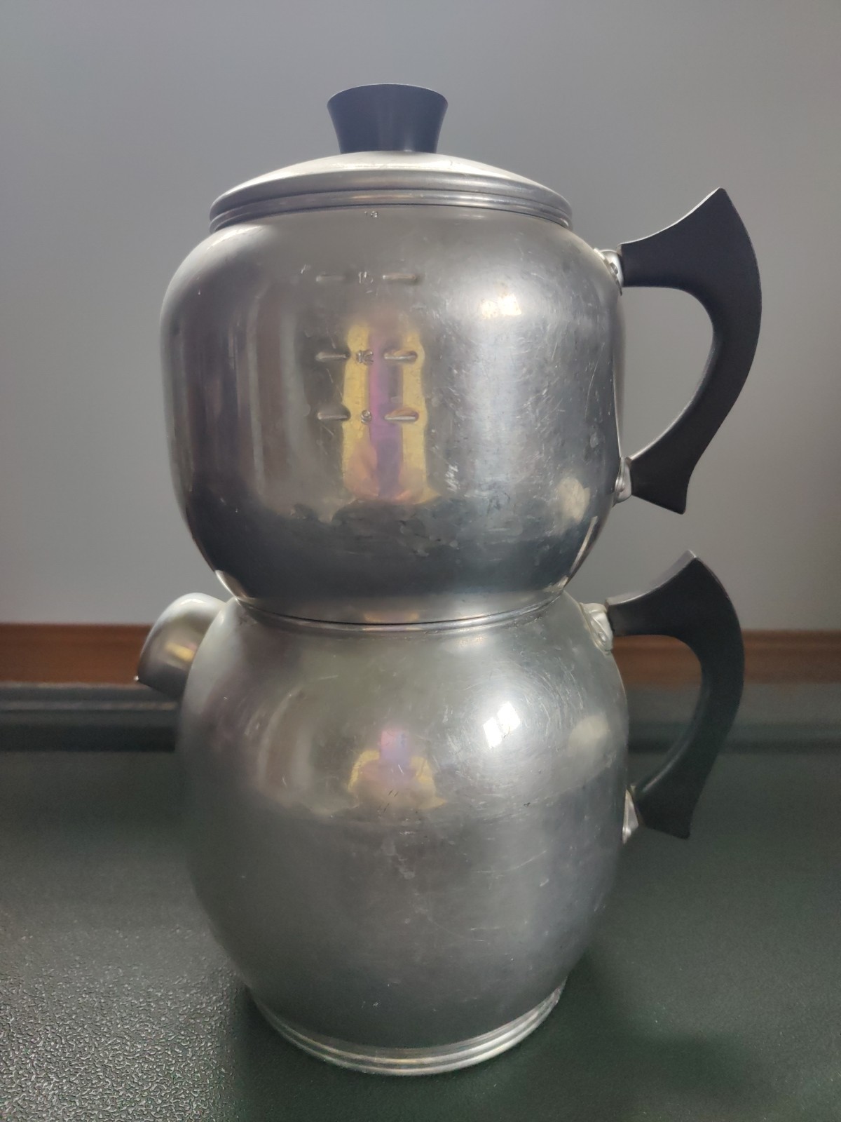West Bend Vintage Kwik Drip 15c Coffee Maker Percolator Pot Aluminum Farmhouse