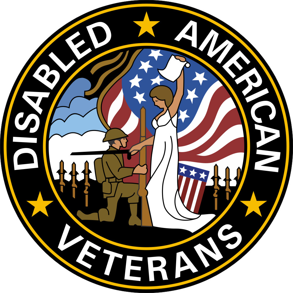 Disabled American Veterans Logo Decal - 4.00" Wide x 4.00" Tall Decal