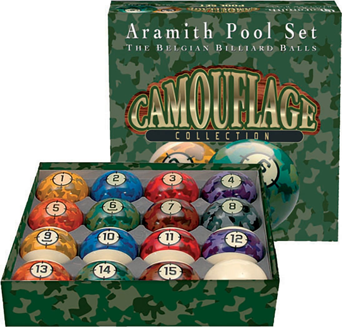 Genuine Belgian Aramith Camoflage Pool/Billiard Ball Set (Phenolic Resin)