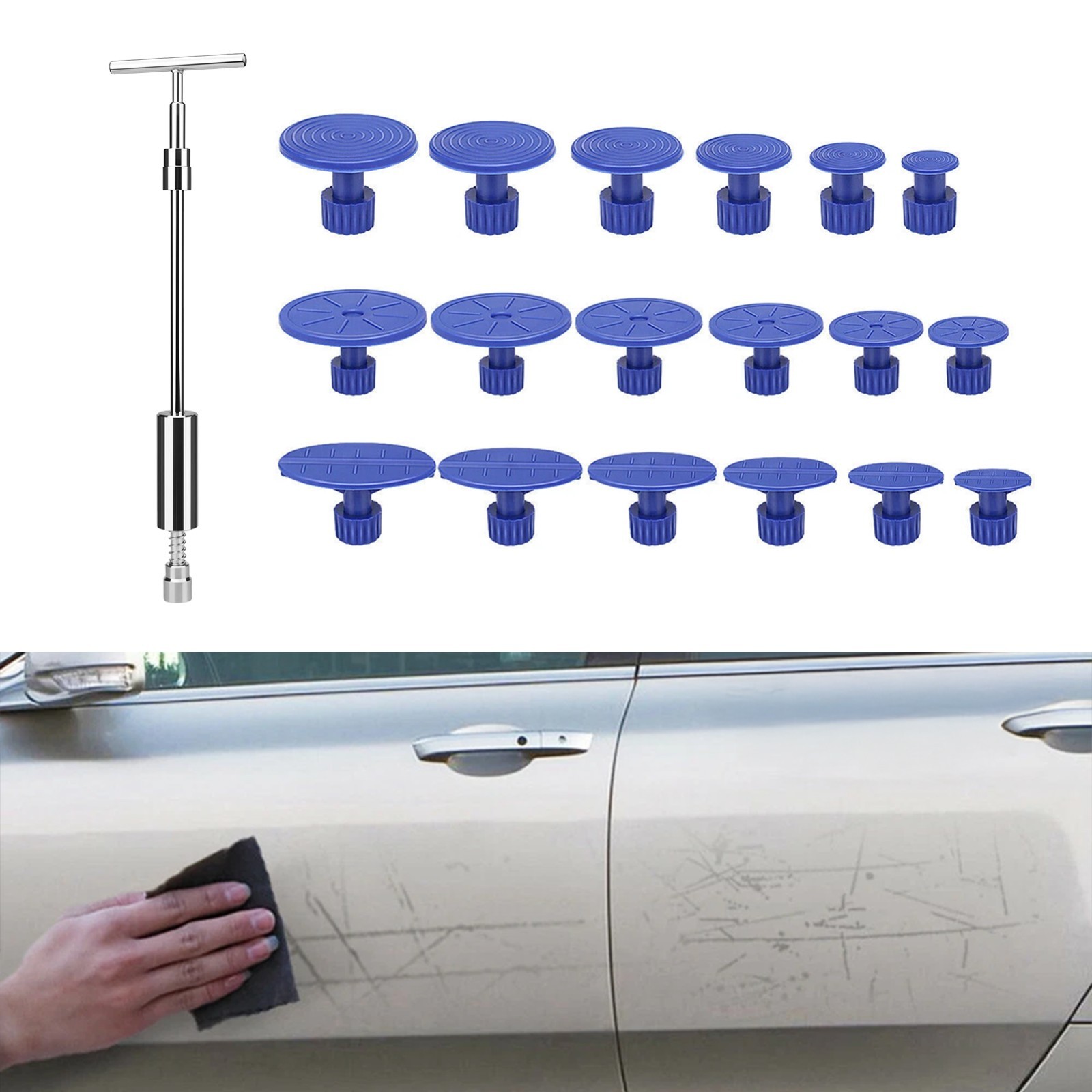 Car Body Dent Removal Tool Kit Slide Hammer Puller with Dent Lifter for Auto