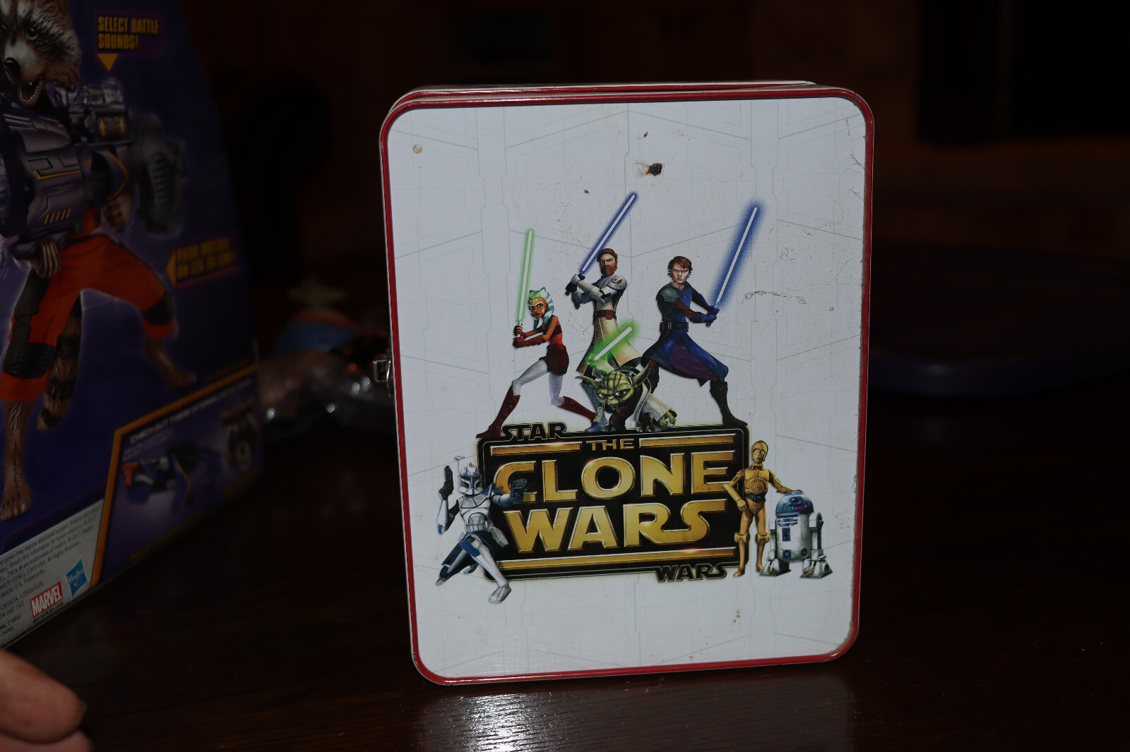 2009 STAR WARS The Clone Wars Tin Lunch Box Metal Storage Case