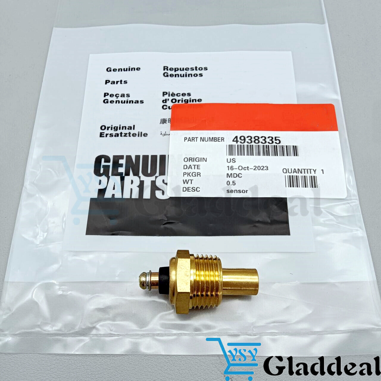 Genuine Temperature Sensor 4938335 for Cummins Engine 4BT 6BT US