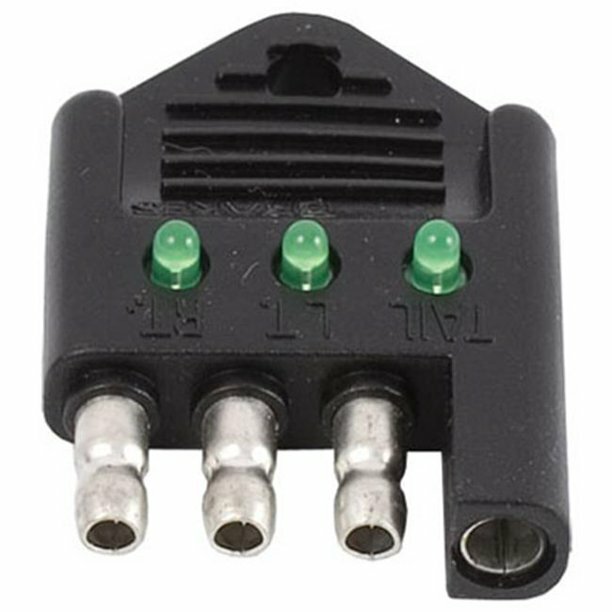 New 4 Way Flat Track Trailer Plug Tester PIN Circuit Fuse Wire Light Tester