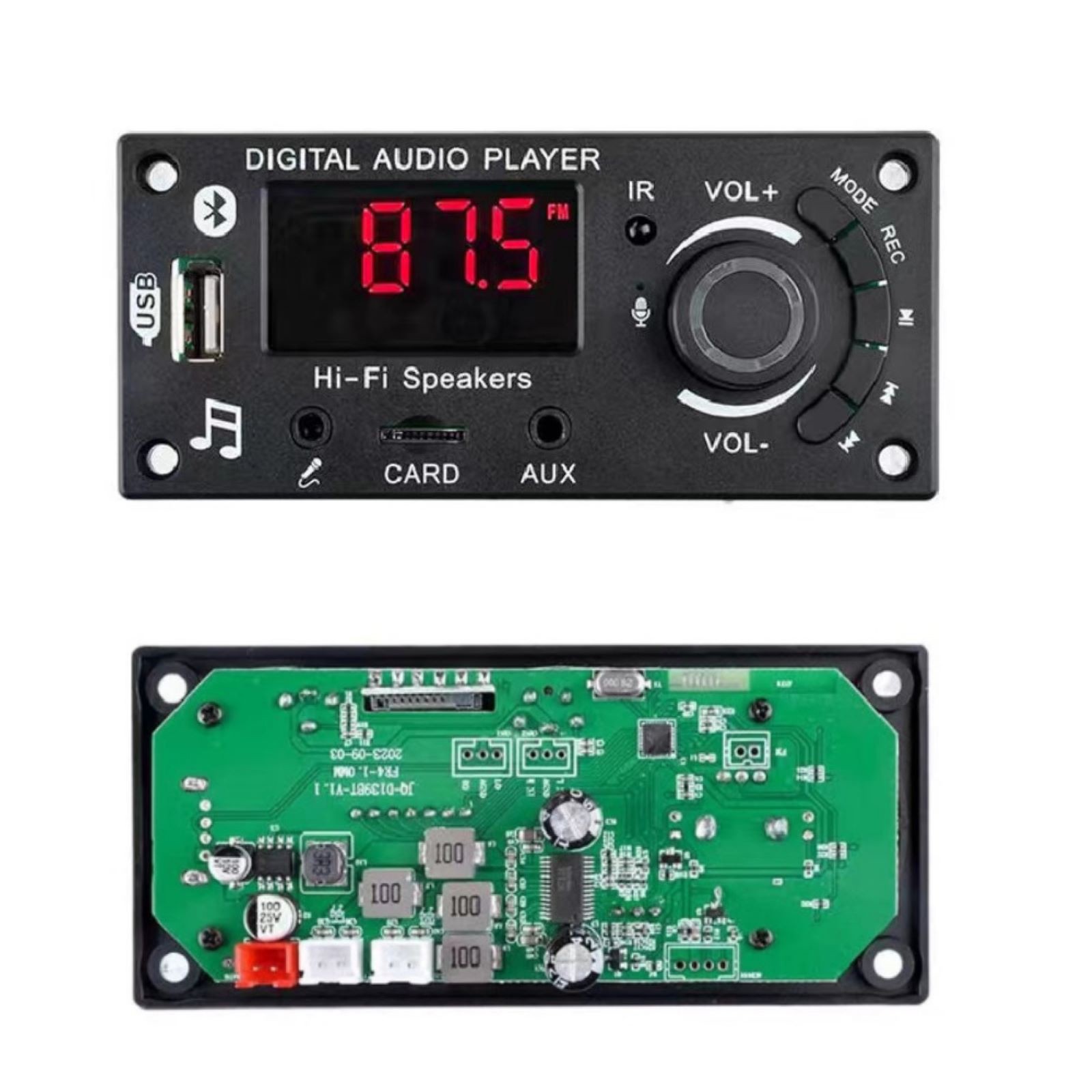 Digital DC7-25V MP3 Decoder Board 2*50W Bluetooth Amplifier Car Audio Player