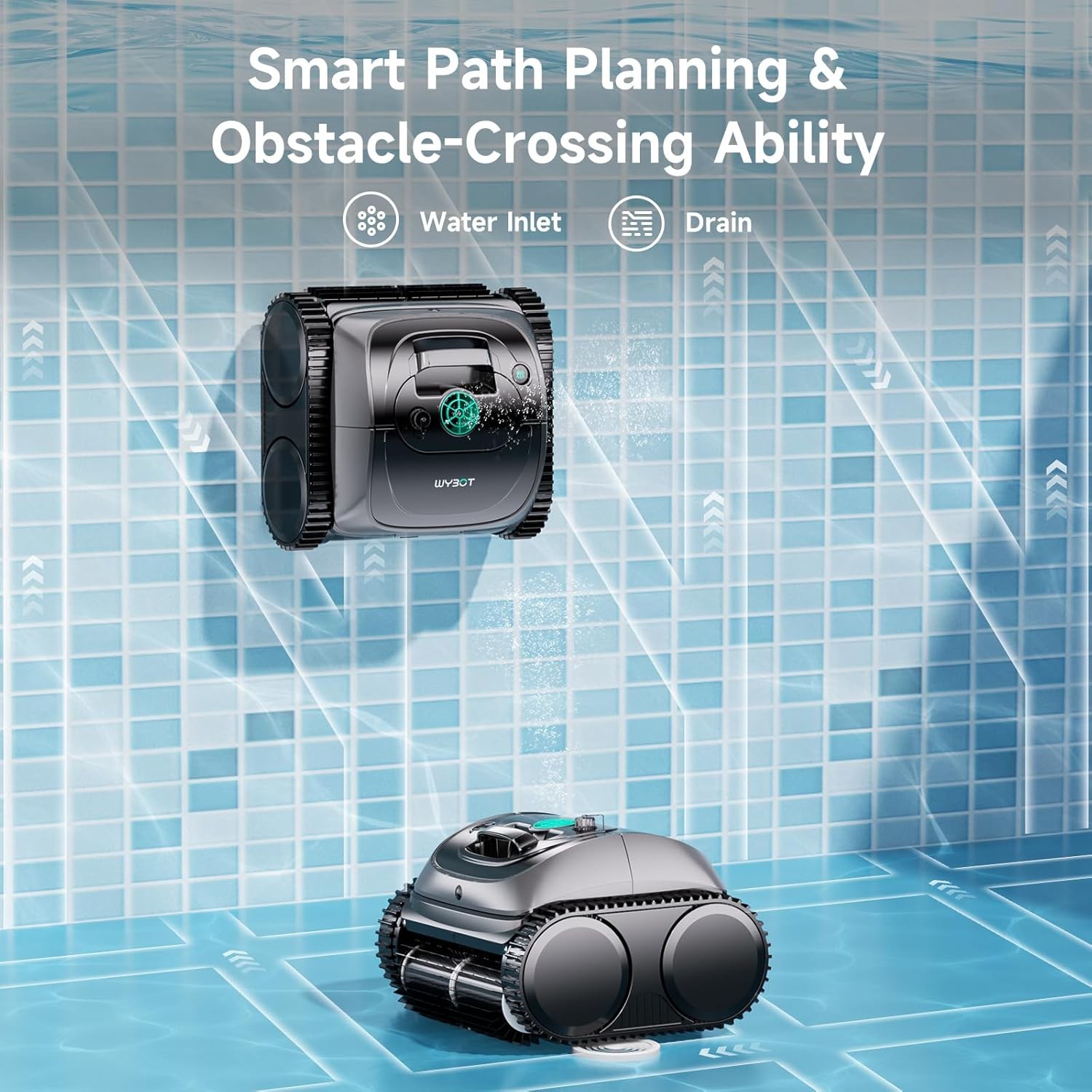 WYBOT C1 Cordless Robotic Pool Vacuum for Inground Pools