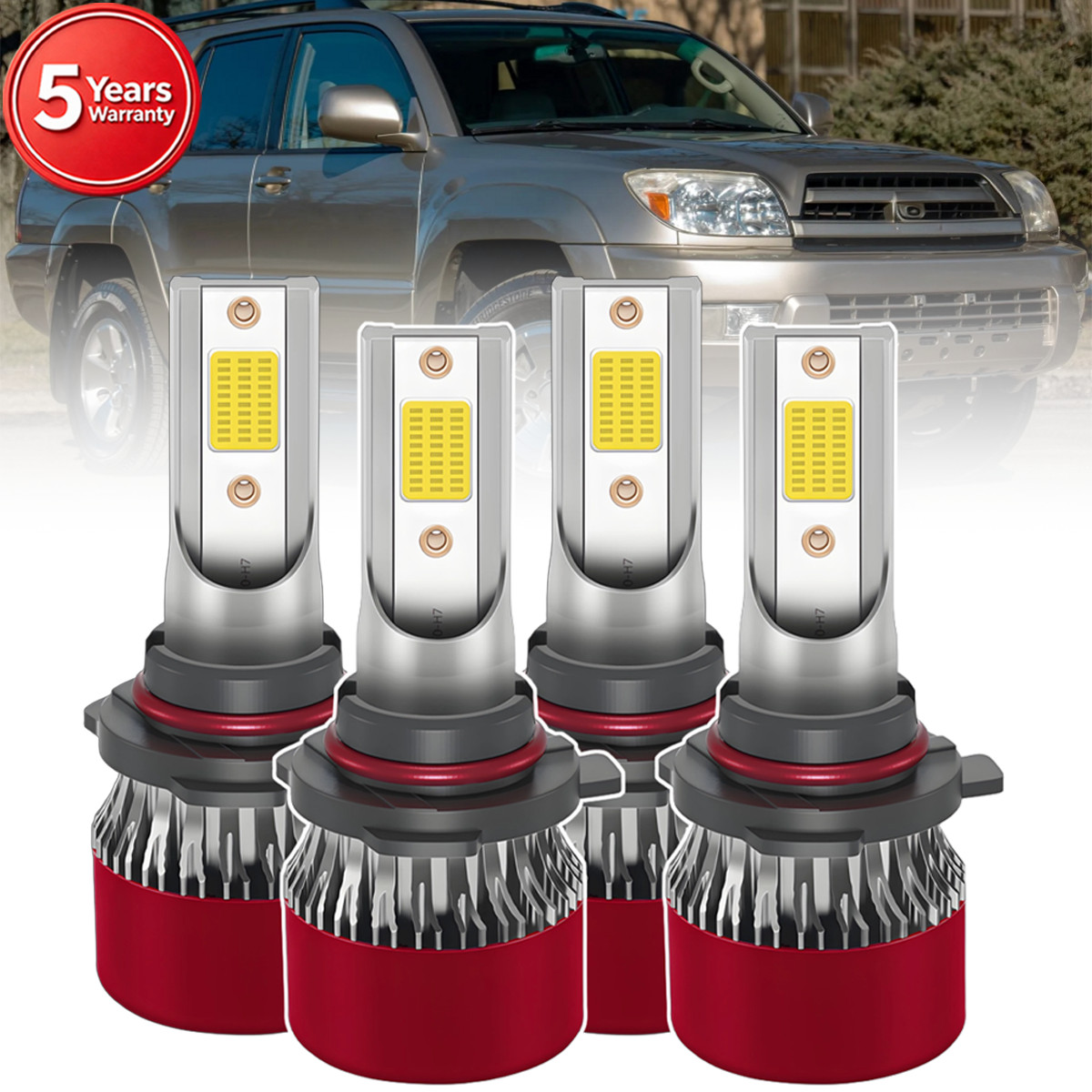 4× LED Headlight Bulbs High Low Beam 6000K 12000Lm For Toyota 4Runner 2003-2005